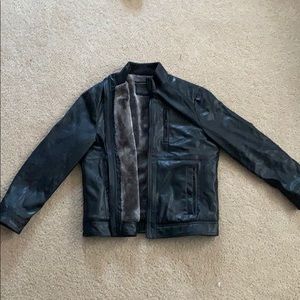 Calvin Klein Fur Leather Jacket